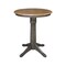 International Concepts Round 30 in Rd Ped Gathering Ht Table, 2 Emily Counter Ht Stools, Hickory/Coal, 30 W, 30 L, 35.9 in H K45-30RT-27B-S6172-2 - alternate 3